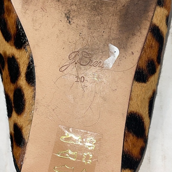 J Crew Women's Shoes Size 10 Animal Print Dyed Calf Hair Slip On Slide Comfort - Picture 11 of 11
